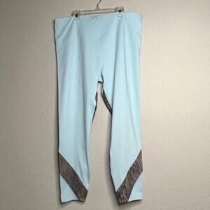 Soulgani Active Leggings Size XL Twin Love Light Blue
